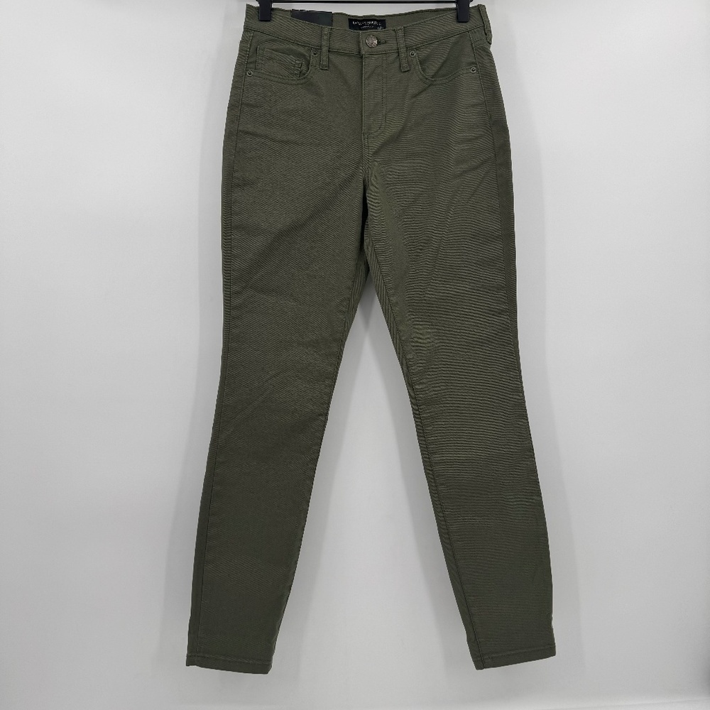 Banana Republic Jeans Women 2 NEW Green Skinny Fit Mid Rise Stretch Denim